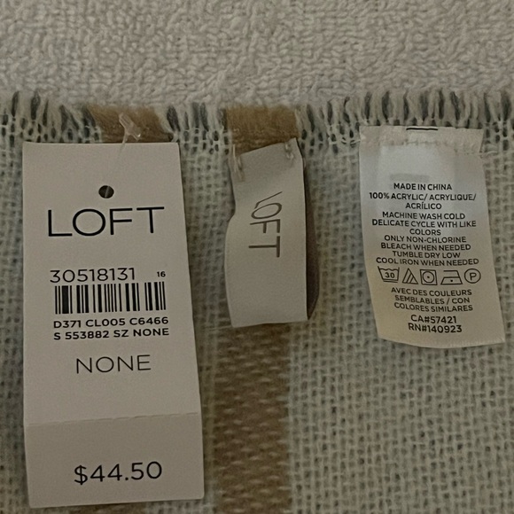 NWT Loft Striped Blanket Scarf - Picture 11 of 11
